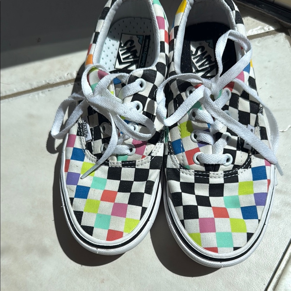 Vans Black and White Checkerboard Sneakers